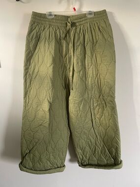 Lucy & Yak Olive Quilted Lounge Trousers